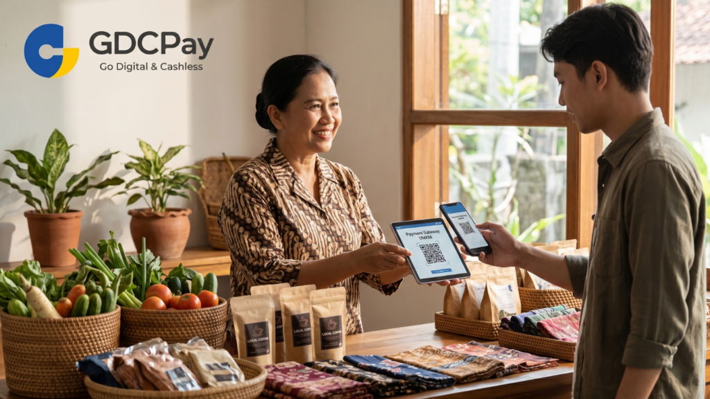 Layanan GDCPay payment gateway untuk UMKM Indonesia, solusi terima pembayaran QRIS dan Virtual Account bagi pelaku usaha ritel dan jasa.