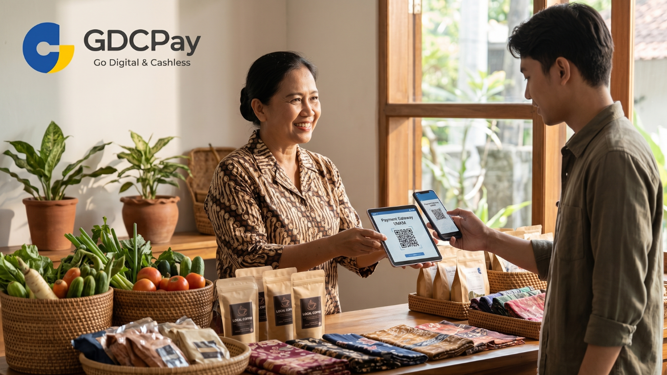 Layanan GDCPay payment gateway untuk UMKM Indonesia, solusi terima pembayaran QRIS dan Virtual Account bagi pelaku usaha ritel dan jasa.