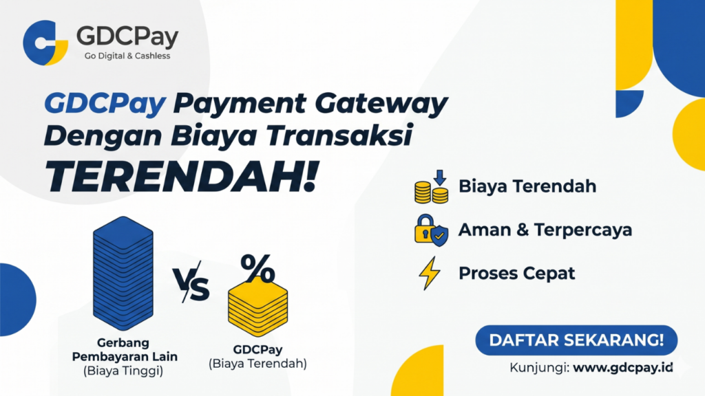 Layanan GDCPay payment gateway dengan biaya transaksi terendah untuk operasional bisnis dan UMKM di Indonesia