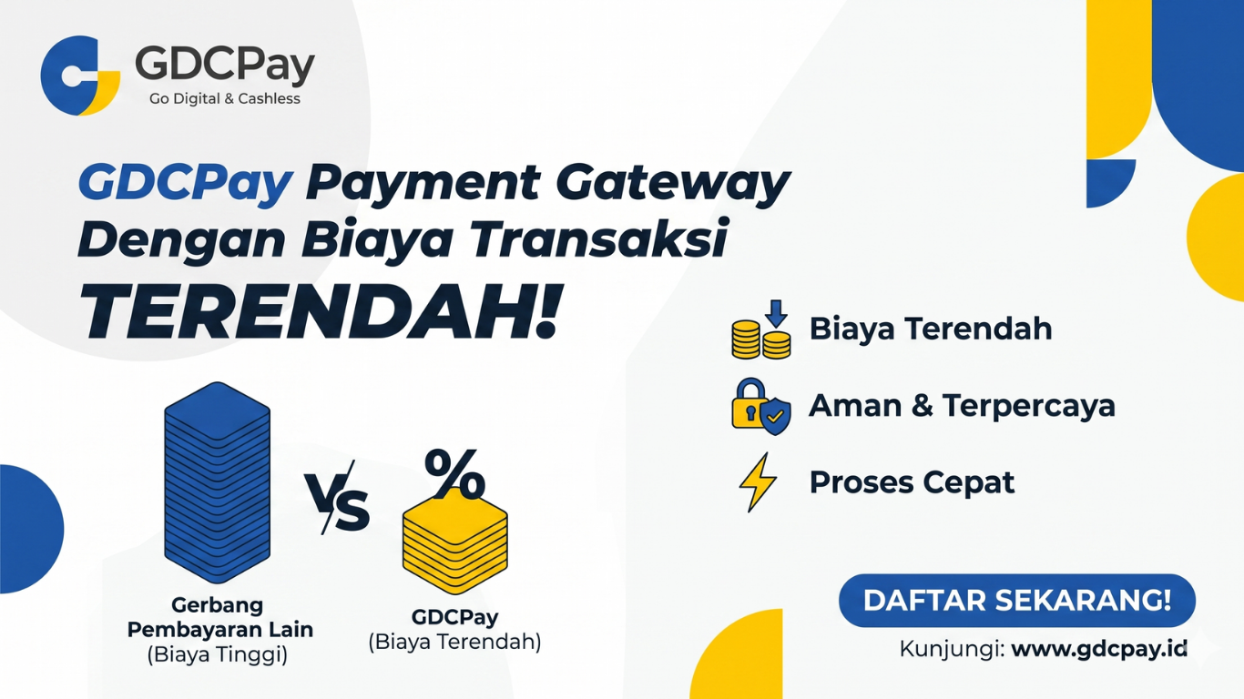 Layanan GDCPay payment gateway dengan biaya transaksi terendah untuk operasional bisnis dan UMKM di Indonesia
