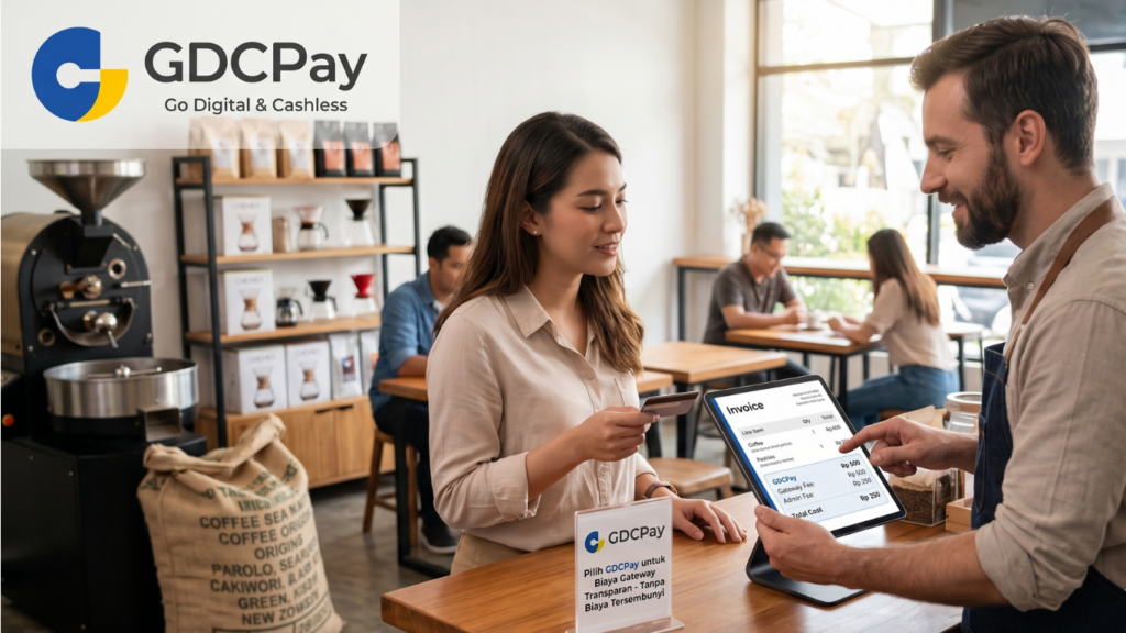 Ilustrasi biaya payment gateway, MDR QRIS, Virtual Account, payment gateway gratis app, dashboard login, dan QRIS UMKM instan